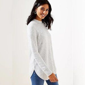 XSP Loft Mock Neck Flecked Pullover Sweater